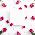 Floral frame with square blank space Royalty Free Stock Photo