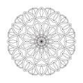 Floral Fusion mandala coloring book page for kdp book interior Royalty Free Stock Photo