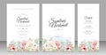 Floral garden wedding invitation card design