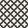 Floral geometric seamless pattern. Vector abstract monochrome Gothic ornament Royalty Free Stock Photo