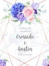 Floral geometrical vector design frame