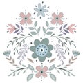 Floral gingham pattern seamless vector border. Botanical batik paisley background. Vintage floral ornament motif for fabric decora