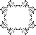 Floral grape design frame