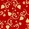 Floral grape seamless pattern Royalty Free Stock Photo