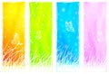 Floral grassy vertical banners Royalty Free Stock Photo