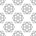 Floral gray seamless pattern. Background with fower elements for wallpapers