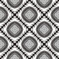 Floral greek vector seamless pattern. Ornamental wavy grid background. Repeat backdrop. Ornate rendy ornamenst with abstract Royalty Free Stock Photo