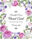 Floral greeting card Royalty Free Stock Photo