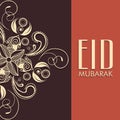 Floral greeting card for Islamic festival, Eid celebration. Royalty Free Stock Photo