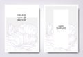 Floral greeting/invitation card template design, hand drawn Eustoma / lisianthus / prairie gentian flowers, minimalist pastel