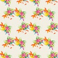 Floral groovie pattern