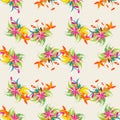 Floral groovie pattern