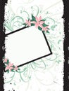 Floral grunge border Royalty Free Stock Photo