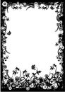 Floral grunge frame, vector Royalty Free Stock Photo