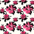 Floral hand painted watercolor trendy seamless pattern.