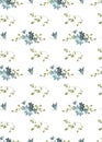 Floral harebell retro vintage background