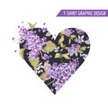 Floral Heart Graphic Design