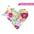 Floral Heart Graphic Design