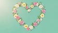 Floral Heart Shape Arrangement Royalty Free Stock Photo