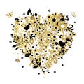 Floral heart shape for your design Royalty Free Stock Photo