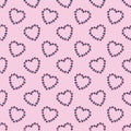 Floral hearts seamless pattern Royalty Free Stock Photo