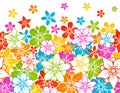 Floral horizontal seamless background