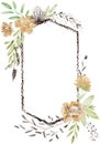 Frame with flowers.