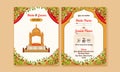 Floral Indian Wedding Invitation Card Templates with Mandap