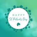 Floral invitation card design to St Patricks Day, holiday template for business