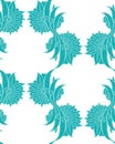 Floral Iznik seamless pattern design