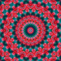 Floral kaleidoscopic pattern. Flower geometric ornament . Mandala . Abstract background