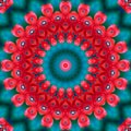 Floral kaleidoscopic pattern. Flower geometric ornament . Mandala . Abstract background