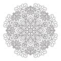 Floral lace motifs. Mandala. Zentangl relaxation