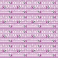 Floral lacy seamless pattern with flowers on purple