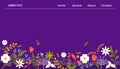 Floral landing page website template design Royalty Free Stock Photo