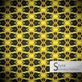 floral lattice point Gold vintage geometric seamless pattern vector illustration