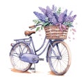 Floral_Lavender_Watercolor_Background11 Royalty Free Stock Photo