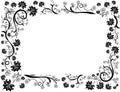 Floral leafs design frame