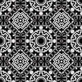 Floral lines seamless pattern. Vector ornamental geometric background. Repeat symmetric ethnic style backdrop. Abstract line art