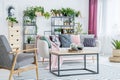 Floral living room interior Royalty Free Stock Photo