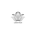 Floral logo. Abstract elegant flower icon. Line art sign design. Universal creative floral drawn symbol