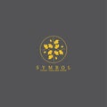 Floral logo template, vector logo for business corporate, flower icon, luxury, hotel icon, element, illustration Royalty Free Stock Photo