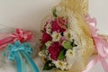 Floral luxury bouquet ribbon