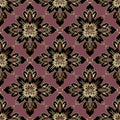 Floral luxury seamless pattern. Vector ornamental Damask background. Ornate repeat beautiful backdrop. Wallpaper Royalty Free Stock Photo