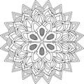 Floral mandala coloring book for adults