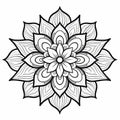 Floral Mandala Coloring Pages: Bold, Graceful, And Relaxing Designs Royalty Free Stock Photo