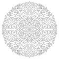 Floral mandala. Oriental round ornament decoration. Page