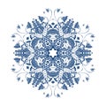 Floral mandala. Snowflake. Magical pattern