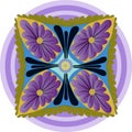 FLORAL MANDALA VIOLETA Royalty Free Stock Photo