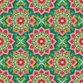 Floral mandara Mosaic Seamless Royalty Free Stock Photo